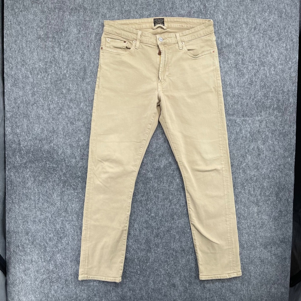 CIVILIANAIRE Jeans Mens 32x30  Slim Fit Beige Denim Walker Allen Edmonds